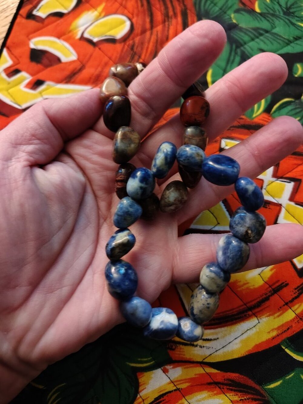Pair of stone bracelets